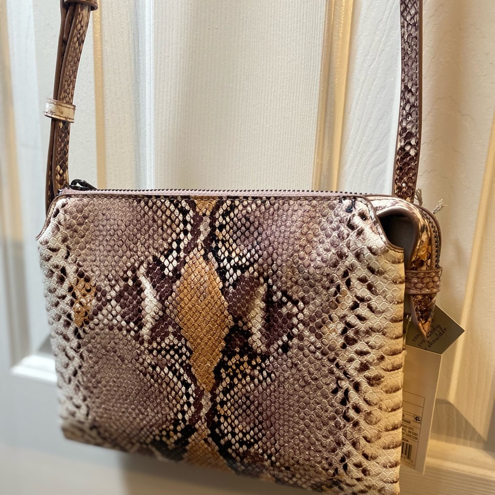 Across the body snakeskin purse